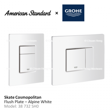 American Standard x Grohe Skate Cosmopolitan Wall Plate (Alpine White)