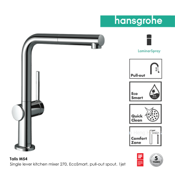 Hansgrohe Talis M54 Single lever kitchen mixer 270 with pull-out spout