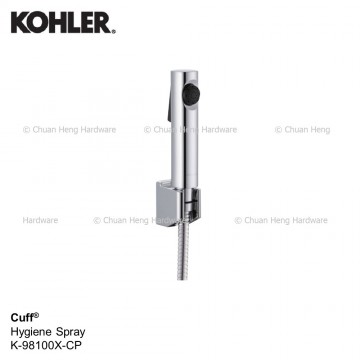 Kohler 98100X-CP Cuff Hygiene Spray W/ Hose and Fixed Wall Bracket - Chrome
