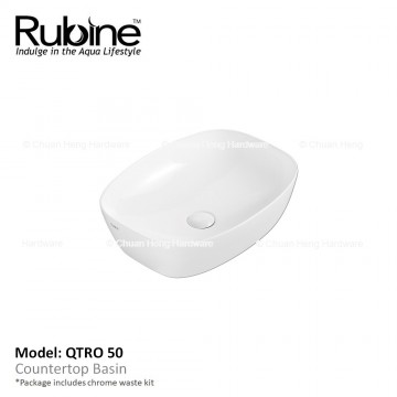 Rubine QTRO 50 Counter Top Basin (Glossy White)