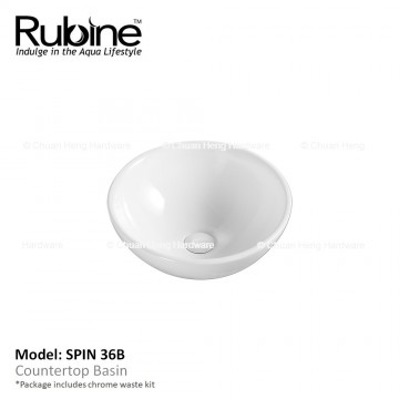 Rubine SPIN 36B Counter Top Basin (Glossy White)