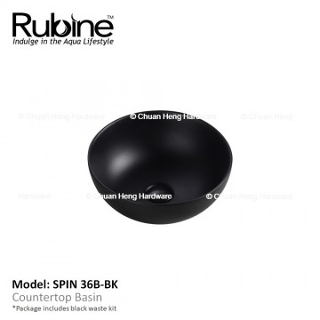 Rubine SPIN 36B Counter Top Basin (Matt Black)