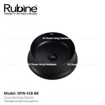 Rubine SPIN 41B Counter Top Basin (Matt Black)