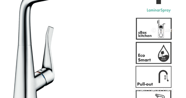 Hansgrohe Metris M71 Single lever kitchen mixer 320 with pull-out spout ...