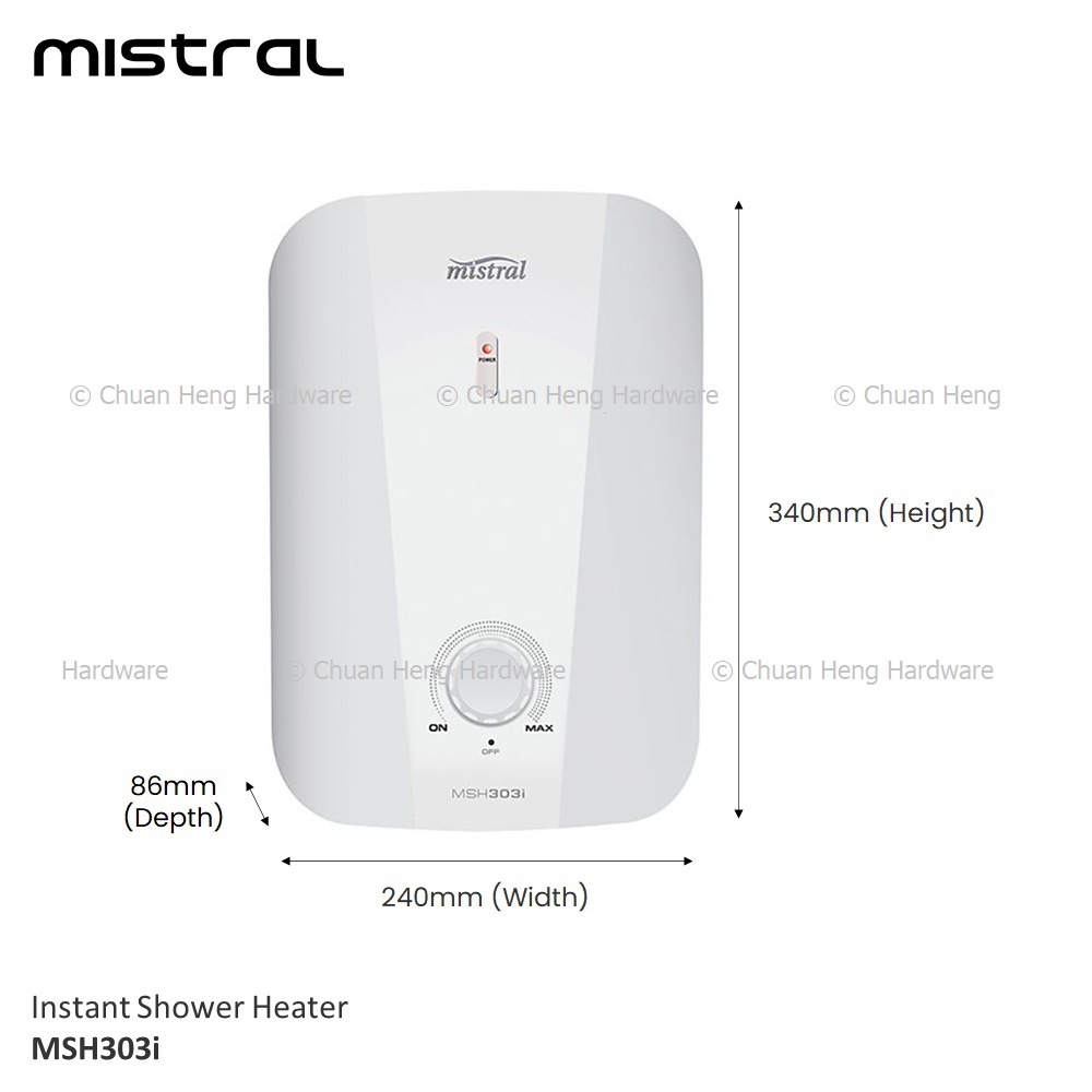 Mistral Instant Shower Heater